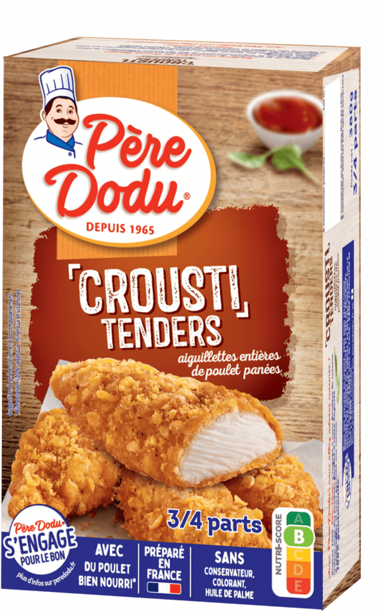 Image du packaging du Crousti Tenders Père Dodu