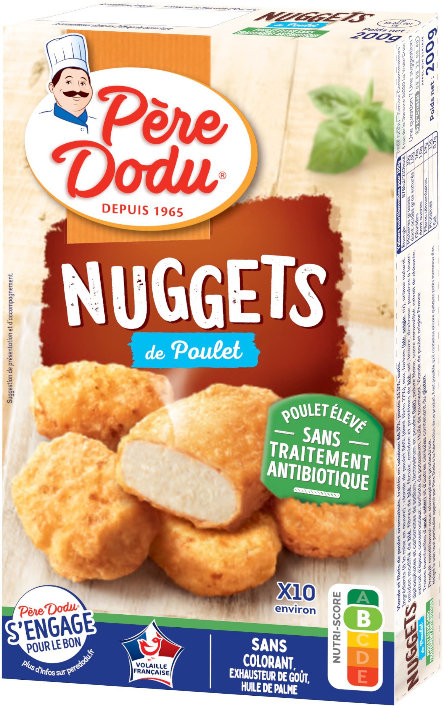 Nuggets de poulet sans antibio