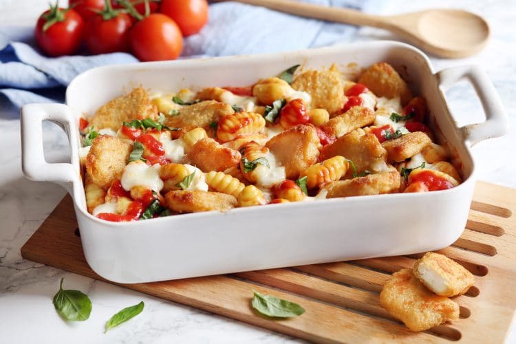 Gratin de gnocchis aux nuggets de poulet Père Dodu