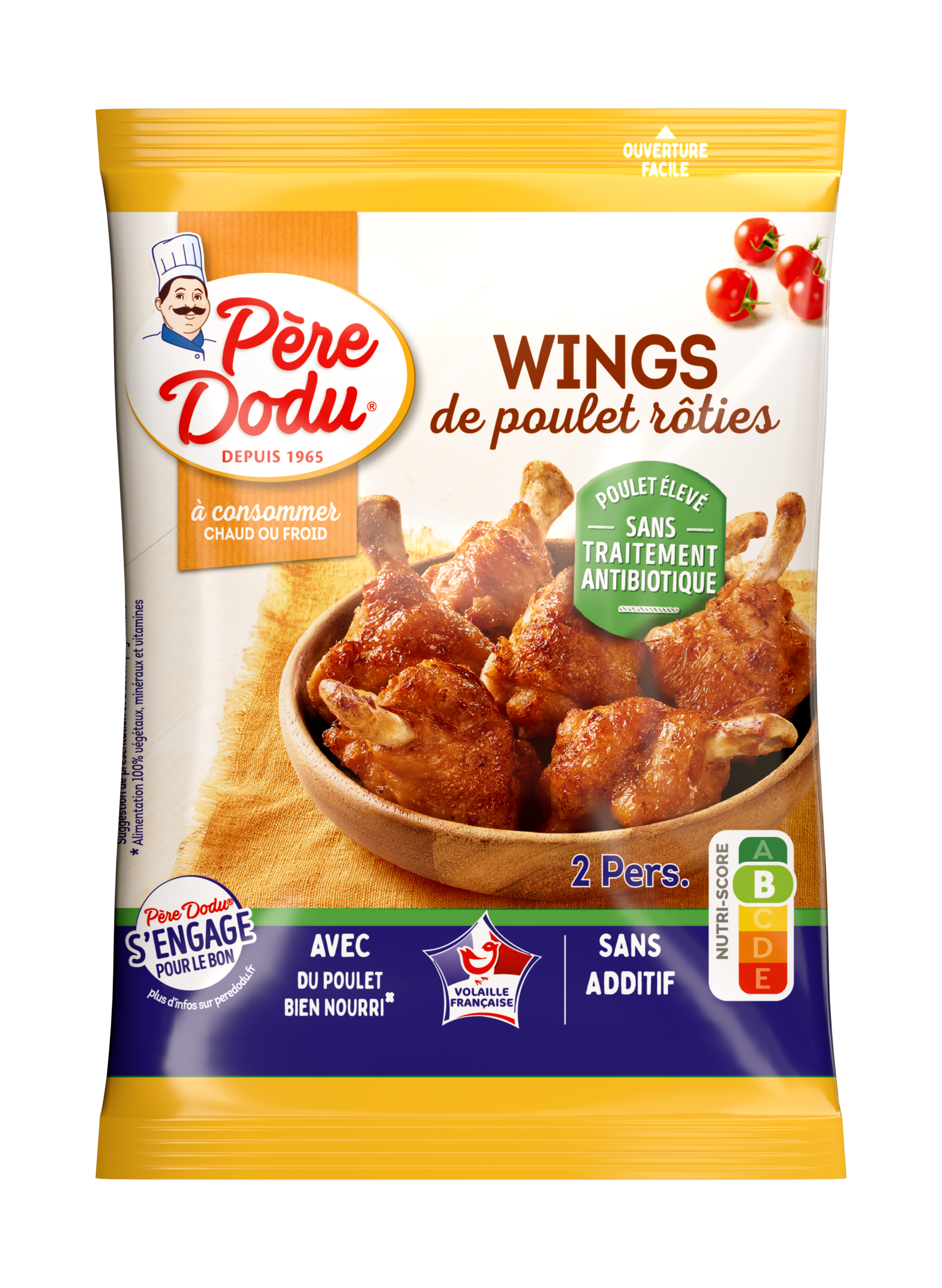 Wings de poulet rôties nature 250g Père Dodu