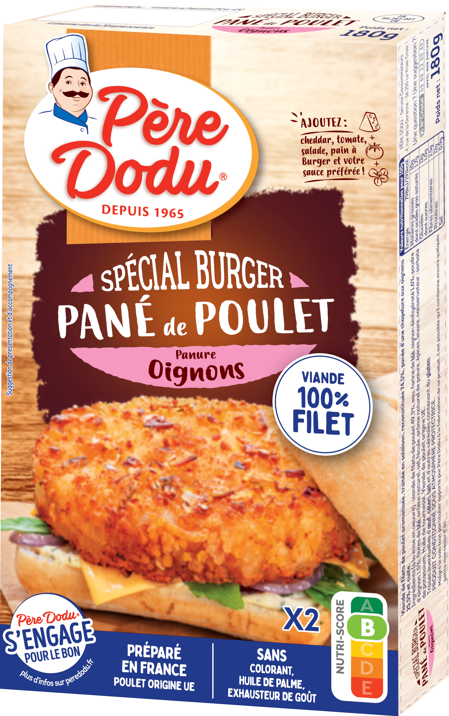 Pané de poulet chapelure oignons