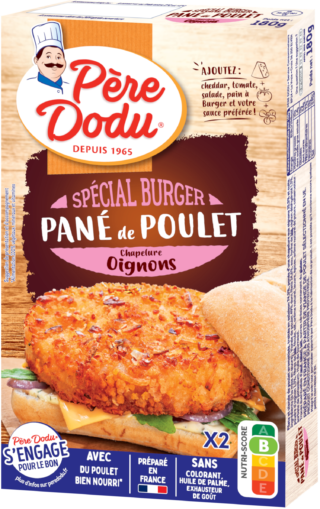 Packshot Pané burger chapelure oignons