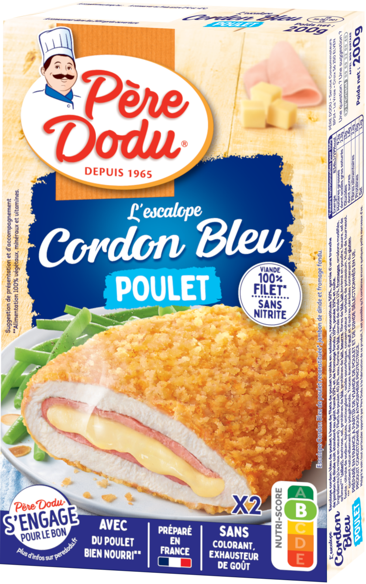 Packshot Escalope Cordon Bleu de Poulet Père Dodu
