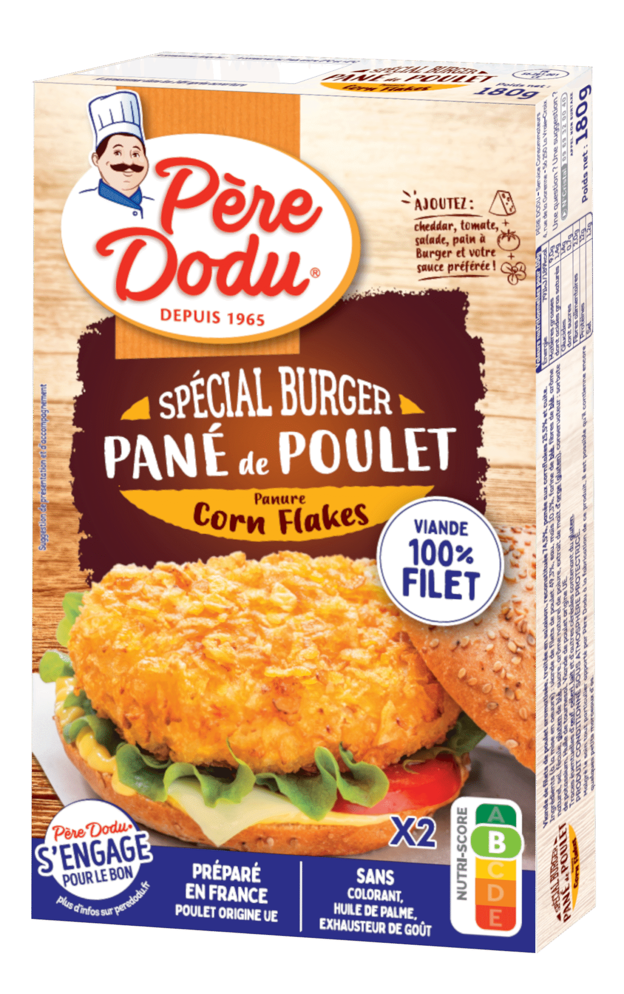 Pané de poulet panure Corn Flakes